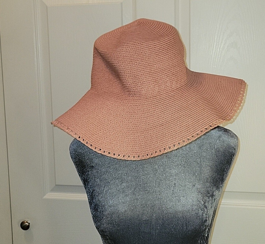 Arden B Pink Straw Floppy Sun Hat | eBay UK display picture 3