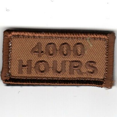 USAF AIR FORCE FSS 4000 HOURS DESERT HOOK & LOOP EMBROIDERED JACKET PATCH