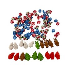 Holiday Pencil Top Erasers Christmas Trees Santa Reindeer Snowmen 119 Pieces a c