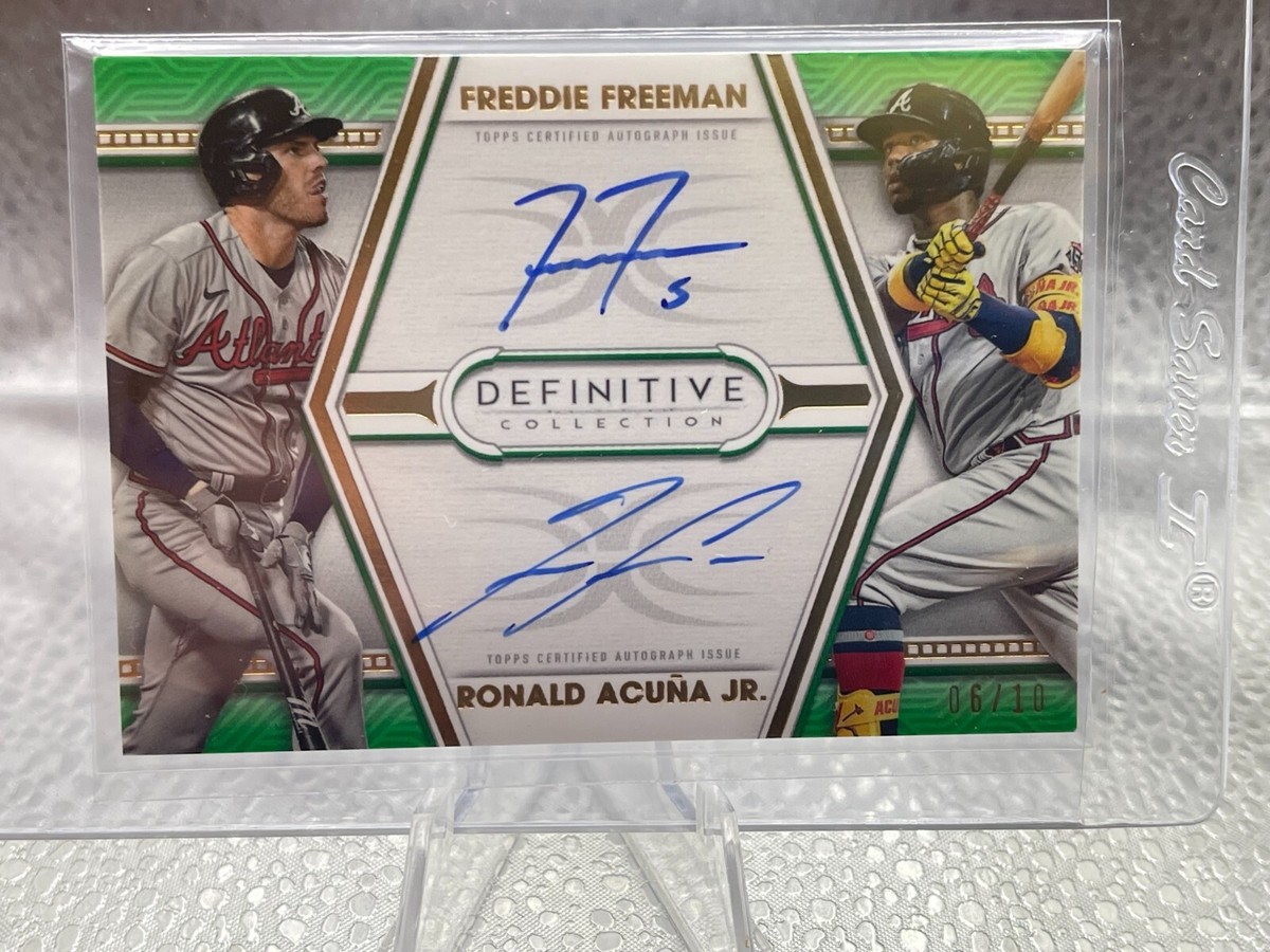 2022 Freddie Freeman Ronald Acuna Topps Definitive Dual Auto On 