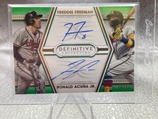 2022 Freddie Freeman Ronald Acuna Topps Definitive Dual Auto On Card  /10