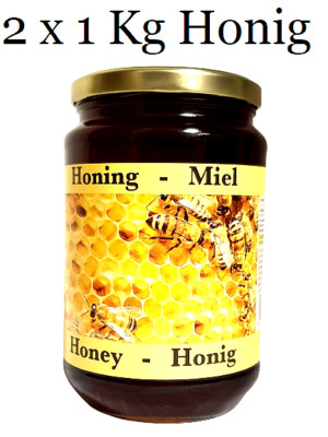 2 Kg Blumenhonig Natur Bienen Honig - 2 x 1 Kg -  Natur Feinkost