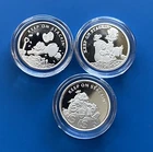 Scrooge McDuck Keep On Stackin Money Bag Diving 3 X 1 gram Fine Silver Round