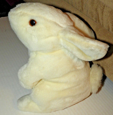 Vintage Eden White Bunny Rabbit 11'' Standing Stuffed Animal Plush Easter