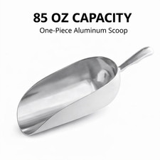 85 oz Aluminum Scoop One Piece Ice Candy Flour Popcorn Utility Scoop 16.5"
