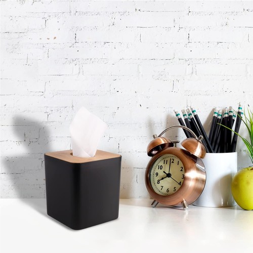 MOCHTERO Tissue Box Abdeckung, Taschentuchhalter, Taschentuchbox Halter für Badezimmer, Bambus - Bild 5 von 11