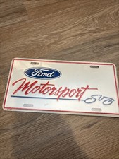 Vintage Original Ford Motorsport Svo Booster License Plate Sealed