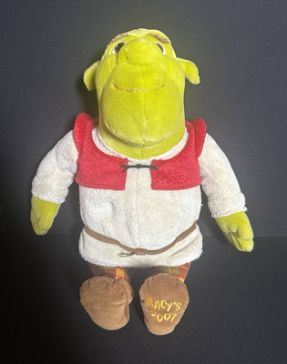 Macy s 2007 Shrek the Third Shrek Plush Polyester Green Y2K Plush Stuffed Animal