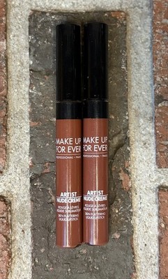 2 ~ Make Up For Ever Artist Nude Creme Liquid Lipstick - 09 Pure ~New ~