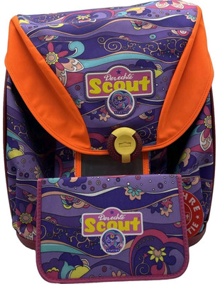 Scout Maxi Schulranzen Set 3-teilig Sixties Ranzen Mädchen Rucksack mit Mäppchen