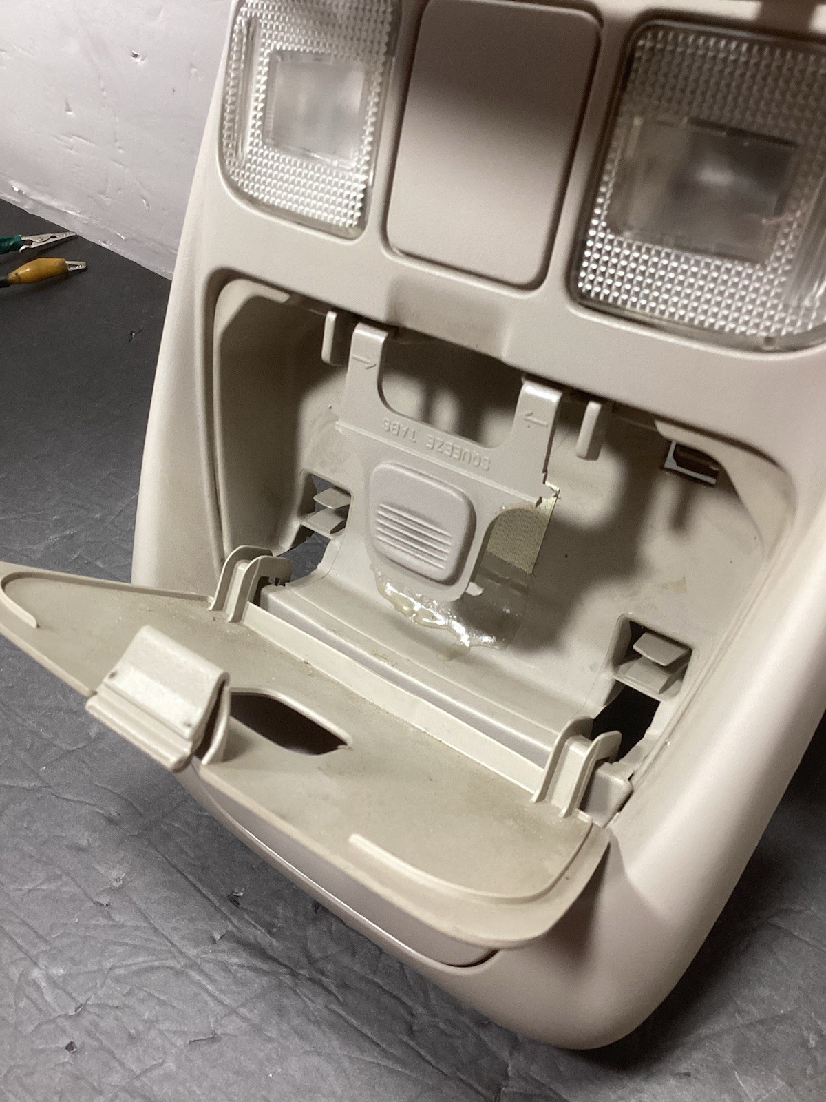 ⚡️ 1998 - 2001 DODGE RAM 1500 2500 3500 OVERHEAD CONSOLE LIGHTS GRAY STORAGE