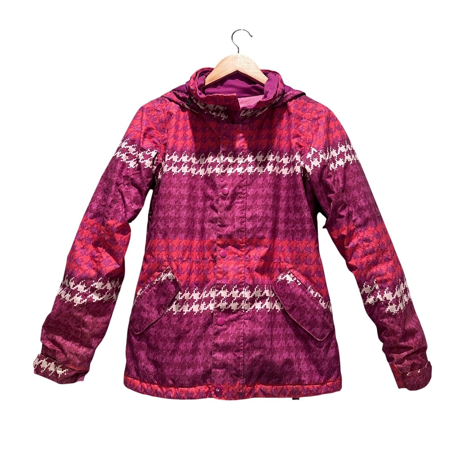 Burton Girls Echo Dryride Pink Ski Winter Snow Jacket Coat Size Large