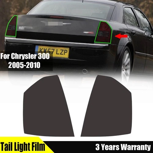 For Chrysler 300 2005-10 Smoke Reverse Tail Light Rear Decal Overlay Tint Vinyl