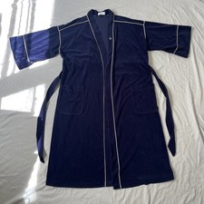 Vintage 80  s 90  s Christian Dior Monsieur Men's Velour Velvet Robe One Size Blue