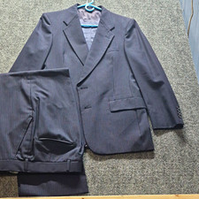 Christian Dior Men's 2-Piece Gray Pinstripe Wool Twill Suit
