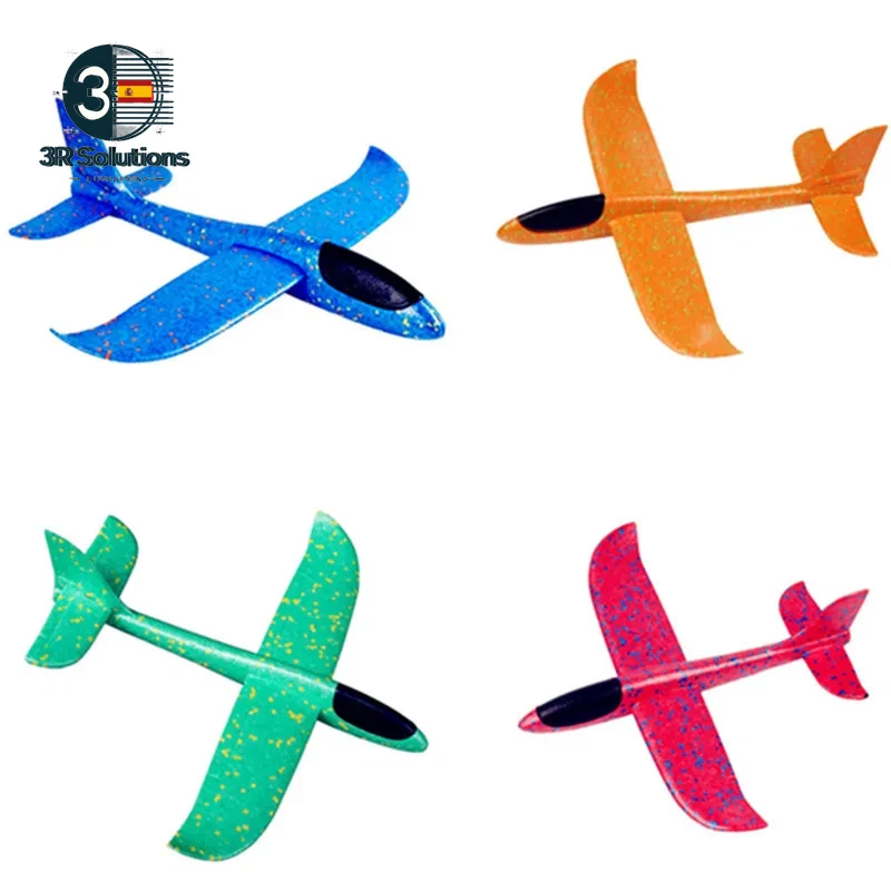 Avión Espuma 50Cm Lanzamiento Manual Planeador Luz Niños - Imagen 3 de 4