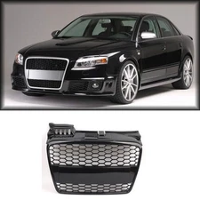 For 2005-08 Audi A4/B7 Front Upper Grille Sport Honeycomb RS4 Style Black Grill
