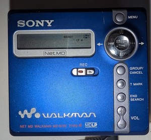 Sony Walkman MZ-N707 Net MD MDLP MiniDisc Recorder Blue USB Optical Out