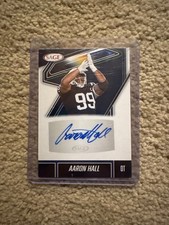 football card Aaron hall dt sage autograph card on card