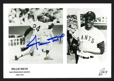 WILLIE MAYS❗️直筆サイン❗️ Willie Mays Signed 5x7 Photo San Francisco Giants Unauthenticated