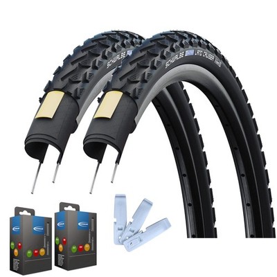 2 x Schwalbe Land Cruiser Reifen + Schlauch + Reifenheber Set - 2026 - K-Guard