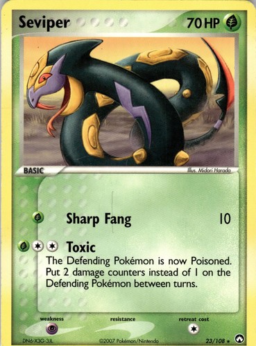 Pokemon Seviper EX Power Keepers 23/108 Damaged