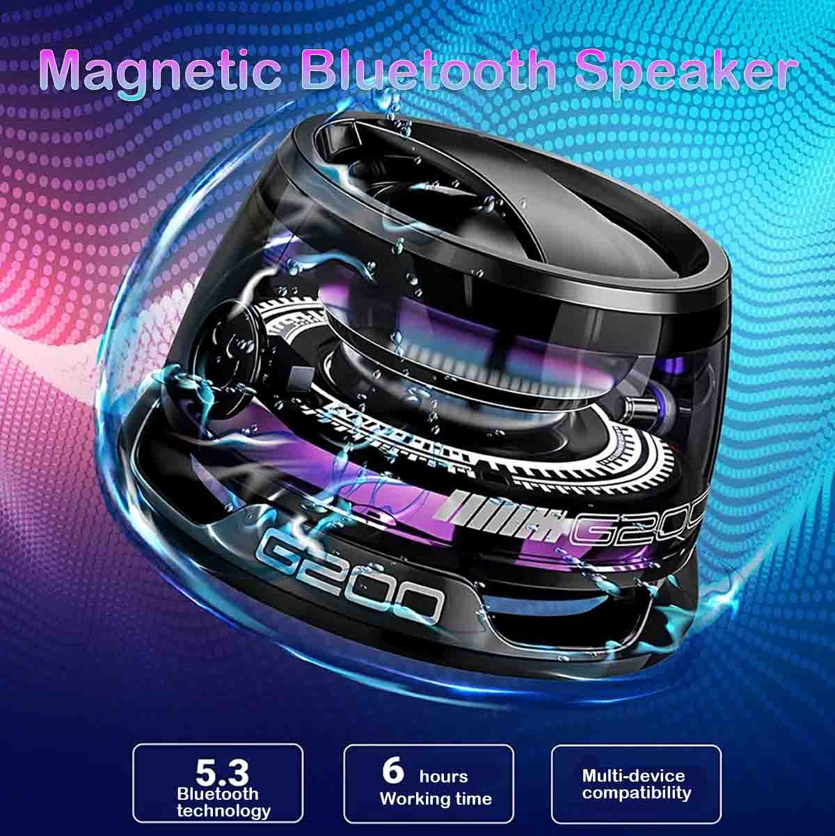 1-2 Pack Magnetic Portable Speaker G200 Mini Sound 5.3 Bluetooth Phone ...