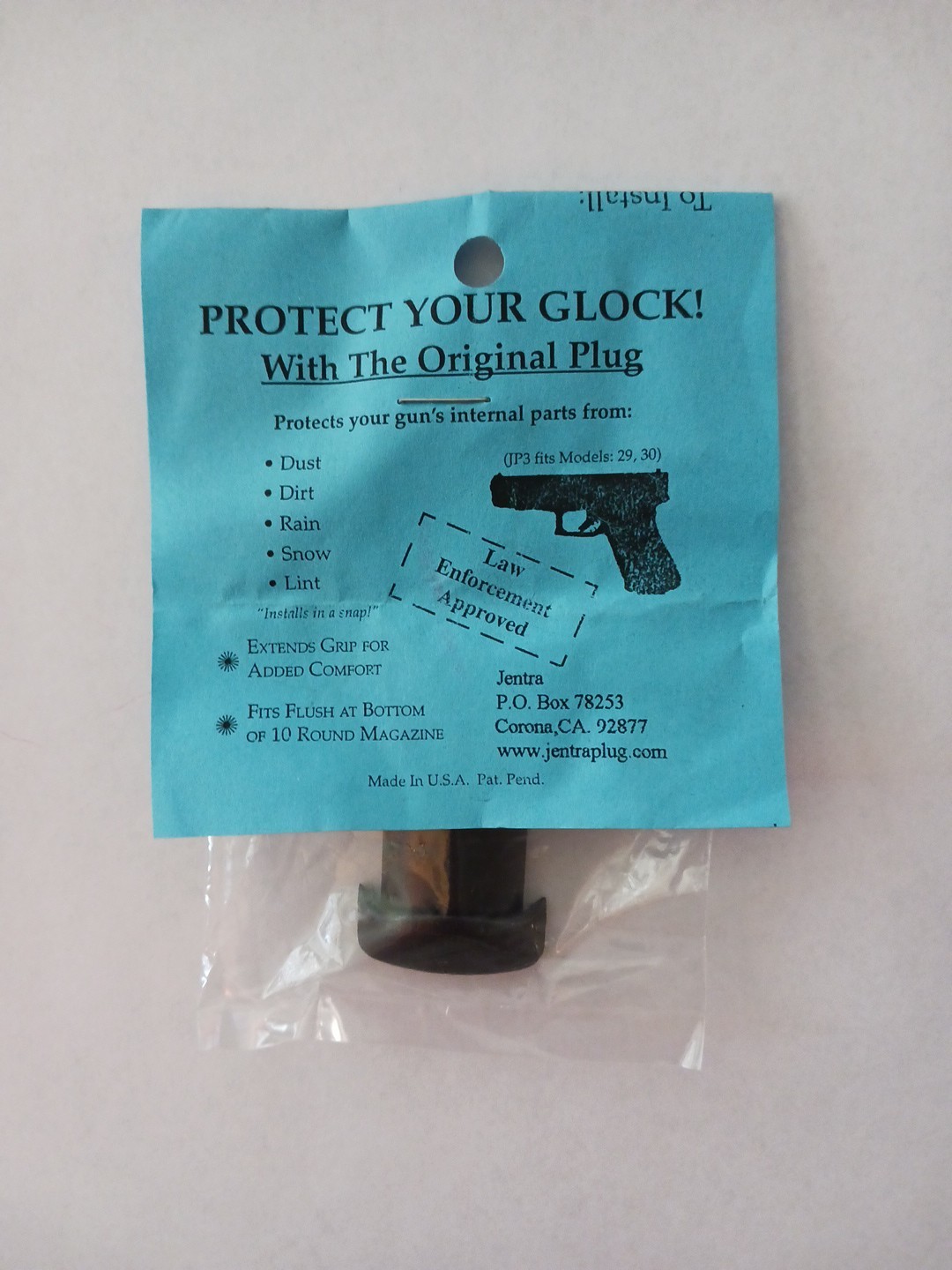Jentra Glock 30 Grip Plug for Glock 30