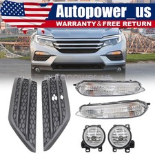 Luces antiniebla de parachoques de 6 piezas con bisel de cubierta luces de señal de giro para Honda Pilot 2016-2018