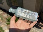 GALVIN ROOT BEER - PITTSBURGH PA - ANTIQUE GLASS BOTTLE CORK TOP SQUARE — photo 3