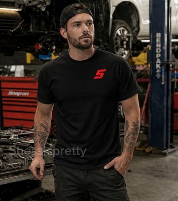 Mechanic T-Shirt Snap-On Style | 100% Cotton Work Tee | Durable Print | Men s