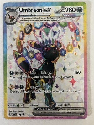 Umbreon ex 176 SVP EN Black Star Promo Scarlet Violet Tera Pokemon TCG Card NM