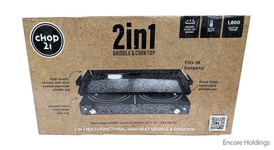 Kalorik Chop 21 2-in-1 Professional 22-inch Nonstick Extra-large CH-GR-52110-BK