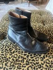 Magnanni Donosti Men's Black Leather Side-Zip Boots Size 11