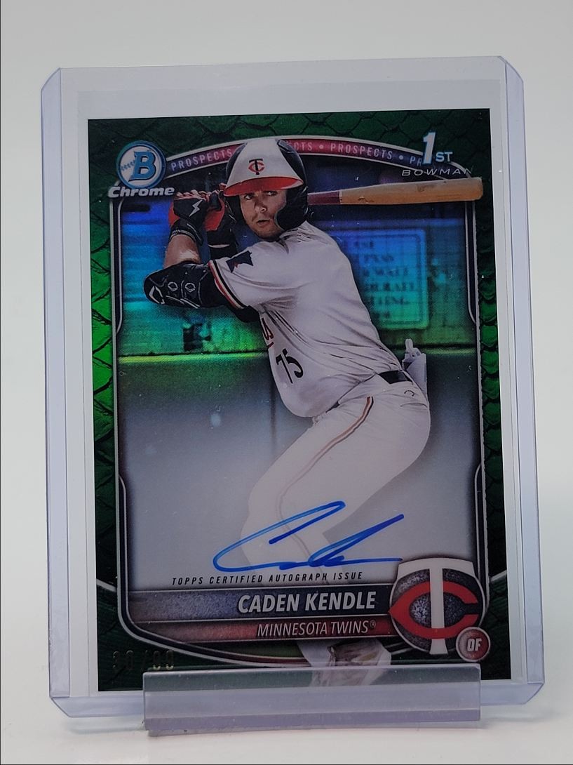 CADEN KENDLE 2025 BOWMAN CHROME 1ST GREEN REPTILIAN AUTO /99 Q4029