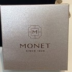 Monet Necklace Earrings Set Two-Tone Round Gold Tone Statement Jewelry NIB — photo 5