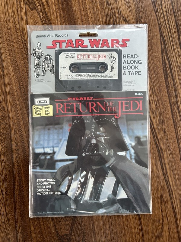 Star Wars Return of the Jedi Read Along Book And Cassette Sealed 1983