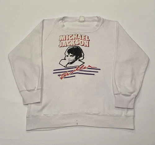 Rare Vintage Michael Jackson Thriller Promo Crewneck W 1980s vintage concert t-shirt, vintage, size S, single stitch, B+ condition