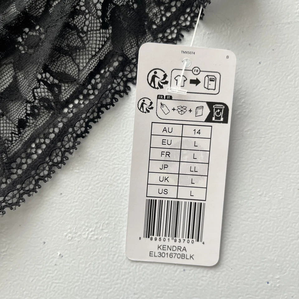 Tanga Kendra grande para mujer Elomi ropa interior negra precio de venta sugerido por el fabricante $30 Foto 3 de 4