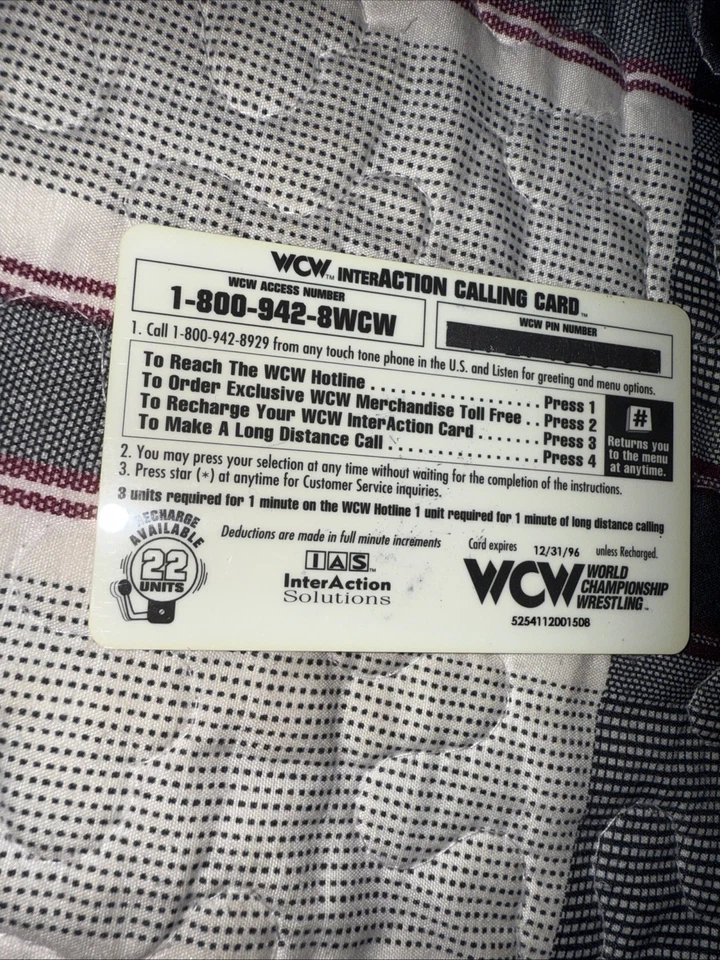 1995 WCW INTERACTION CALLING CARD STING AUTO LIMITED EDITION /10,000 - Image 4 of 4