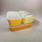 Vintage Pyrex Refrigerator Dishes w/Lids Retro 1960s Mid Century Modern Daisy