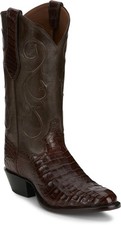 Tony Lama Mens Vicente 13in Western Chocolate Caiman Belly Cowboy Boots