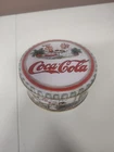 Vintage 2001 Coca-Cola Christmas/Noel Christmas Tin With Three Mouse Ornaments
