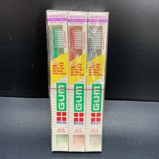 Vintage Butler GUM 455 Toothbrushes Sensitive Compact Head NOS 6 Pack Read 