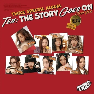 TWICE [TEN:THE STORY GOES ON] Special Album CAST Ver/CD+POSTER+Buch+5 Karte+GIFT