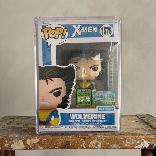 Funko Pop! X-Men — Wolverine (Classic Unmasked) with Pop! Protector ECCC #1576