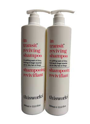 2 PACK Marriott ThisWorks Shampoo In Transit 12.2oz Pump Bottles