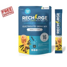 Travel-Ready Vanilla Chai Electrolyte Powder Packets  Sugar Free - 16 Servings