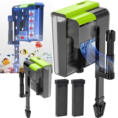 4-in-1 Außenfilter 450L/H Aquarium Filter & UV Hängefilter für 10-100L Aquarien