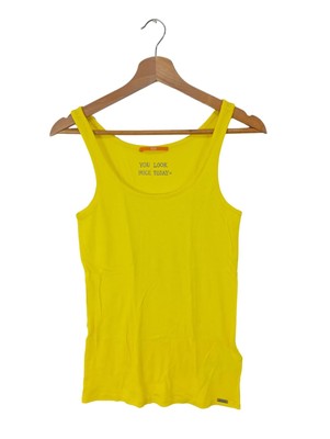 HUGO BOSS Tanktop Damen Top Gr. DE 38 blassgelb Casual-Look